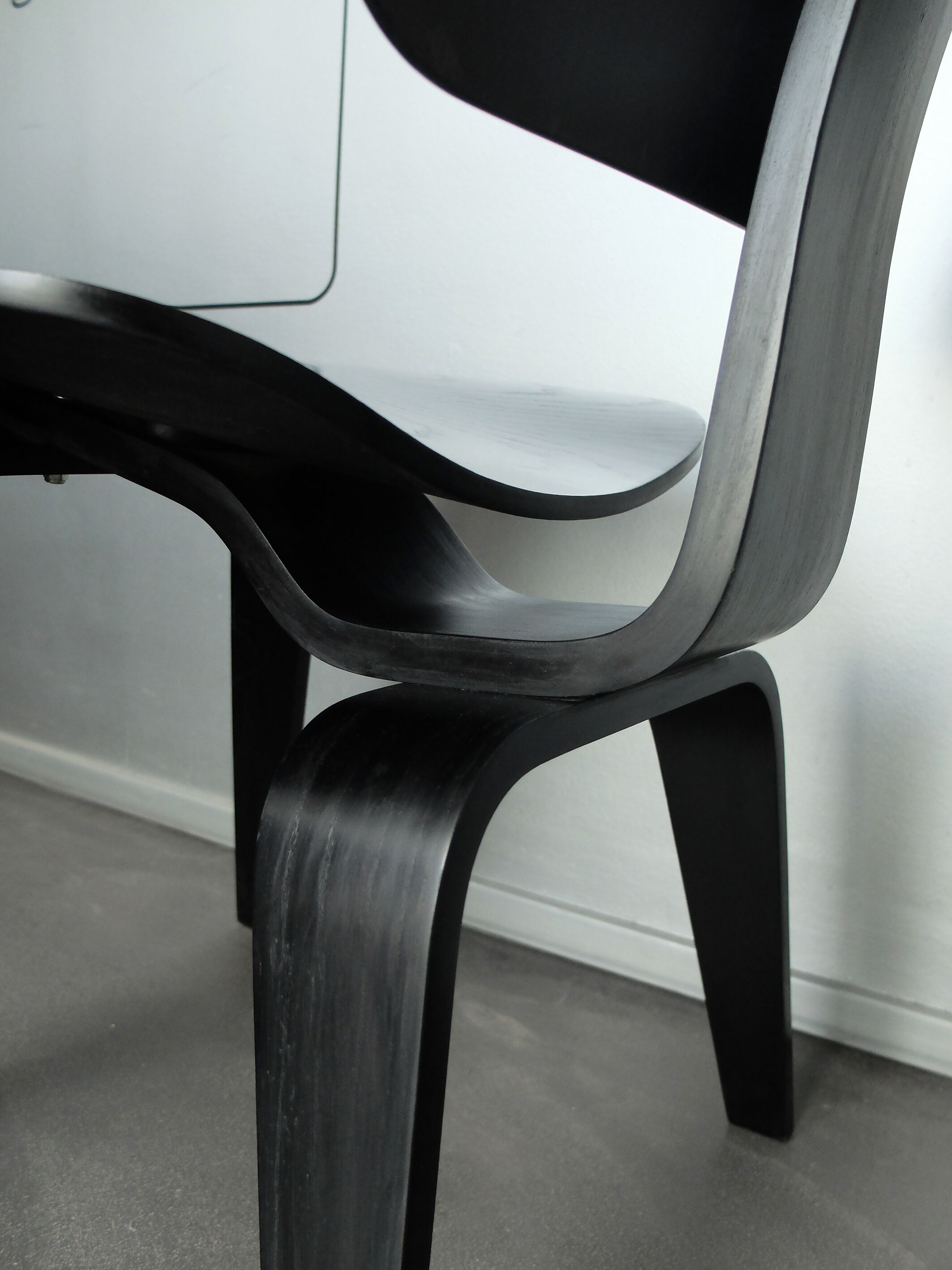 Black DCW chair by Charles & Ray Eames for Herman Miller, 1980
