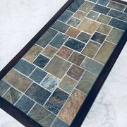 Brutalist Style Slate Tile Inlay Coffee Table, Belgium, 1970s
