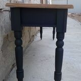Ancienne table ou console patine noir