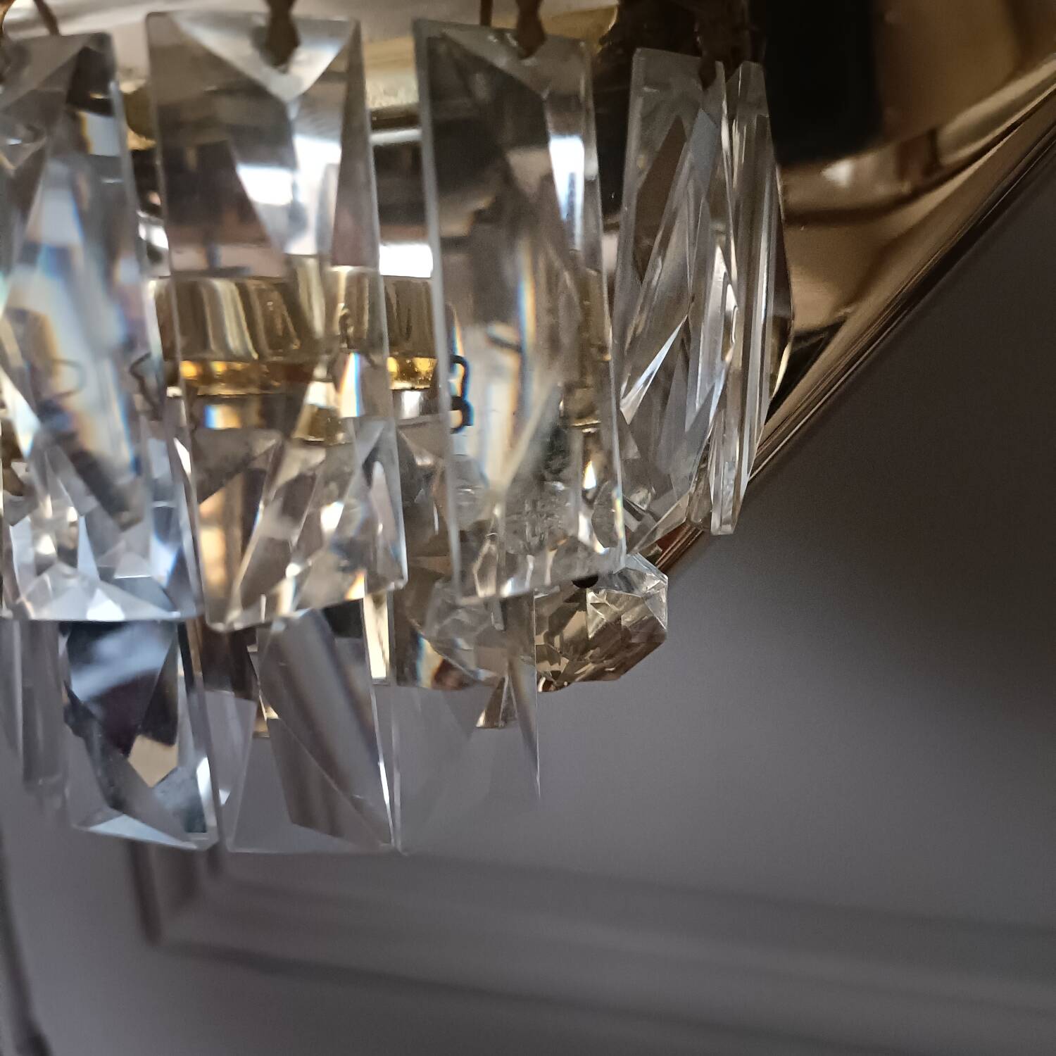 Vintage crystal wall sconce