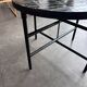 Round coffee table in black zellige – 60 cm artisanal Moroccan design