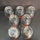 Enamelled glass service signed