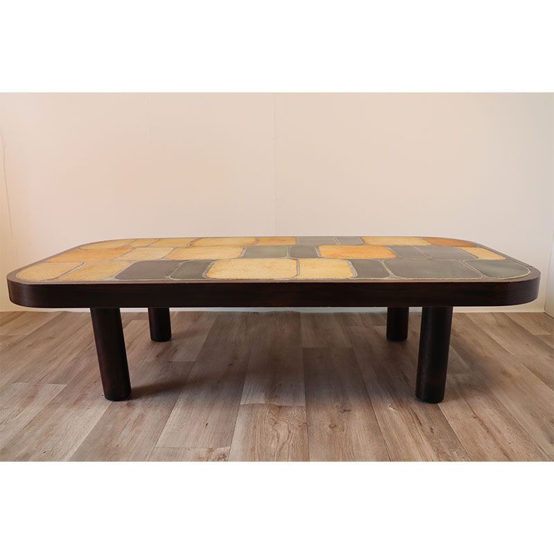 Vintage coffee table "Shogun" by Roger Capron 1960