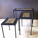 Vintage 70s ceramic nesting tables