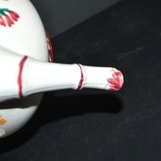 Cafetière Sarreguemines décor Colmar polychrome forme bambou 1930