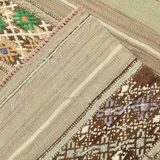 4x8 Soft Pastel Green Vintage Kilim Rug, 139x241Cm SK 33042