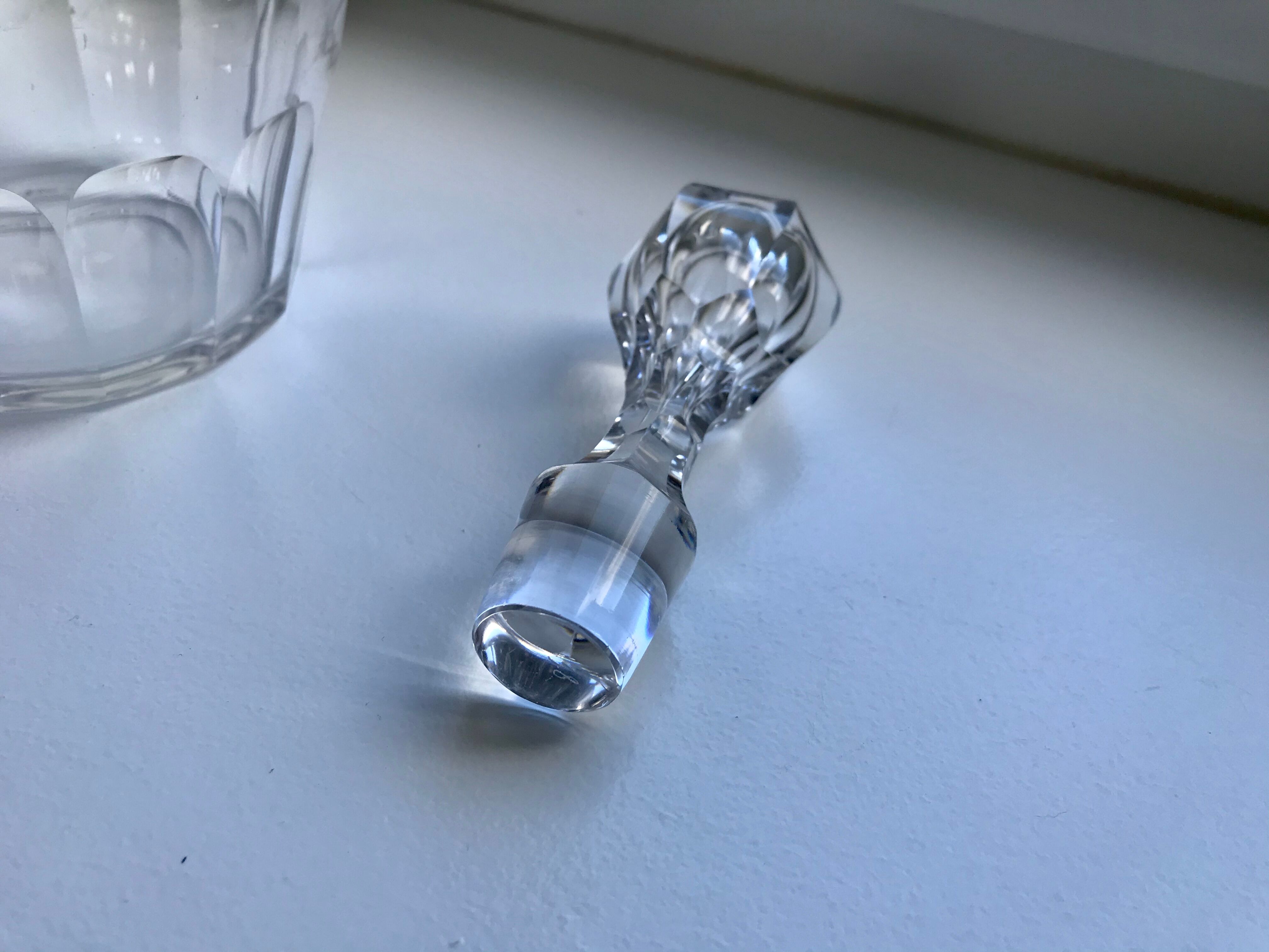 Crystal wine decanter early twentieth century