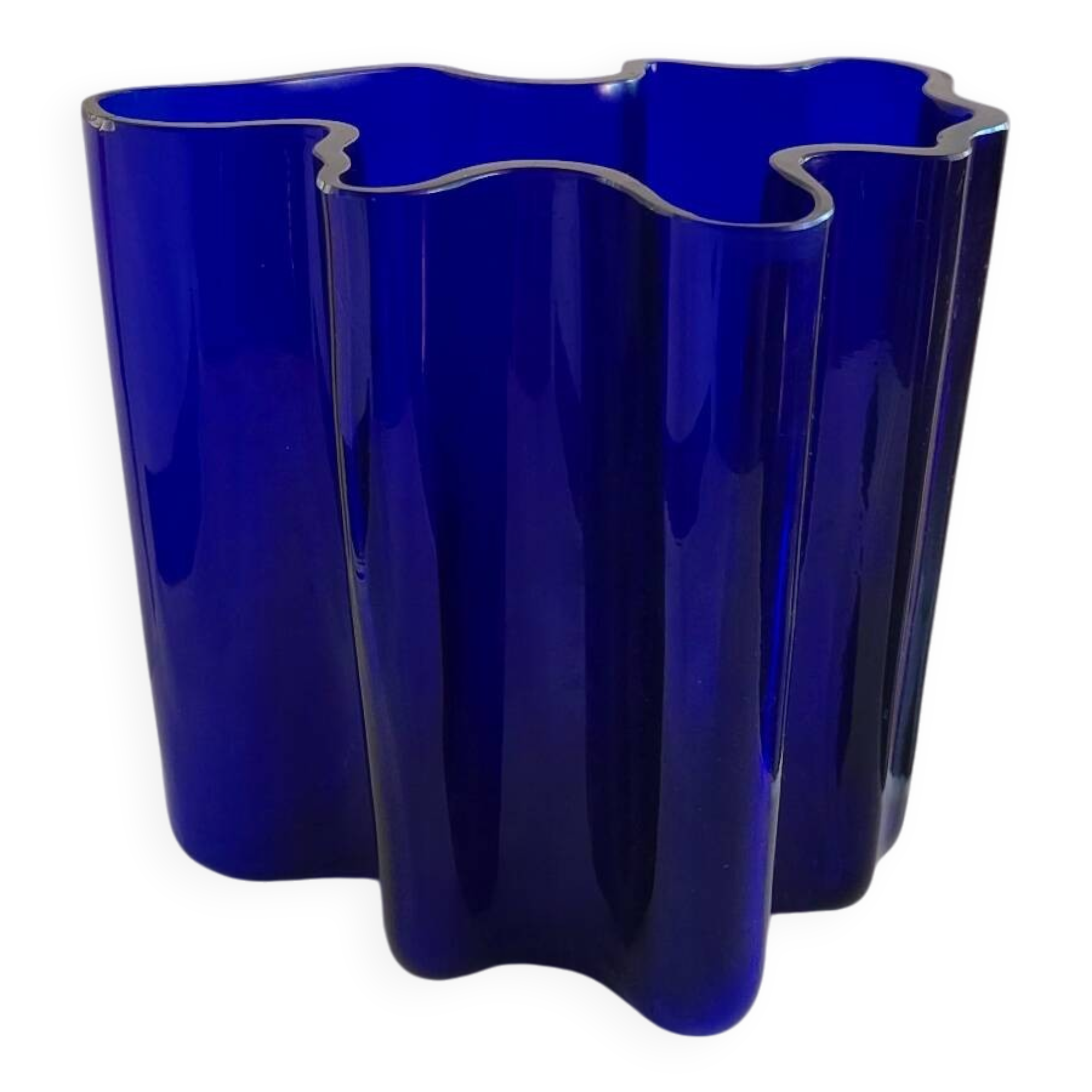 Cobalt blue glass vase, Denmark