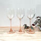 3 glasses of white wine vintage pink foot luminarc model "rosé"