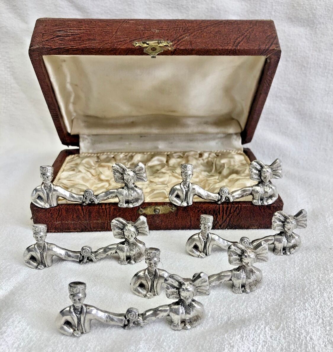 6 silver-plated knife rests Schlumberger Alsace Lorraine