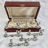 6 silver-plated knife rests Schlumberger Alsace Lorraine