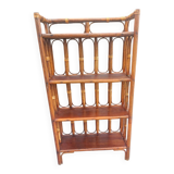 Vintage rattan shelf 4 levels – rattan bookcase