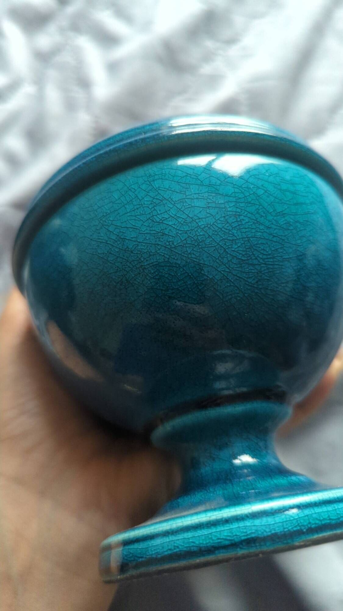 Ceramic bonbonnière signed Pol Chambost