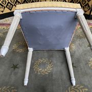 Suite of 6 louis XVI style chairs yellow velvet