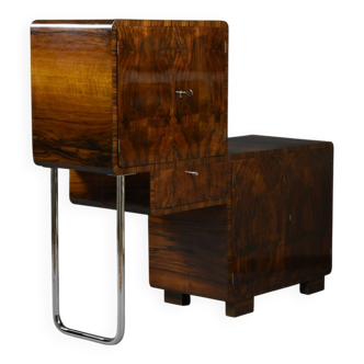 Art Deco Bar Cabinet – asymmetrical form – Poland, 1930s