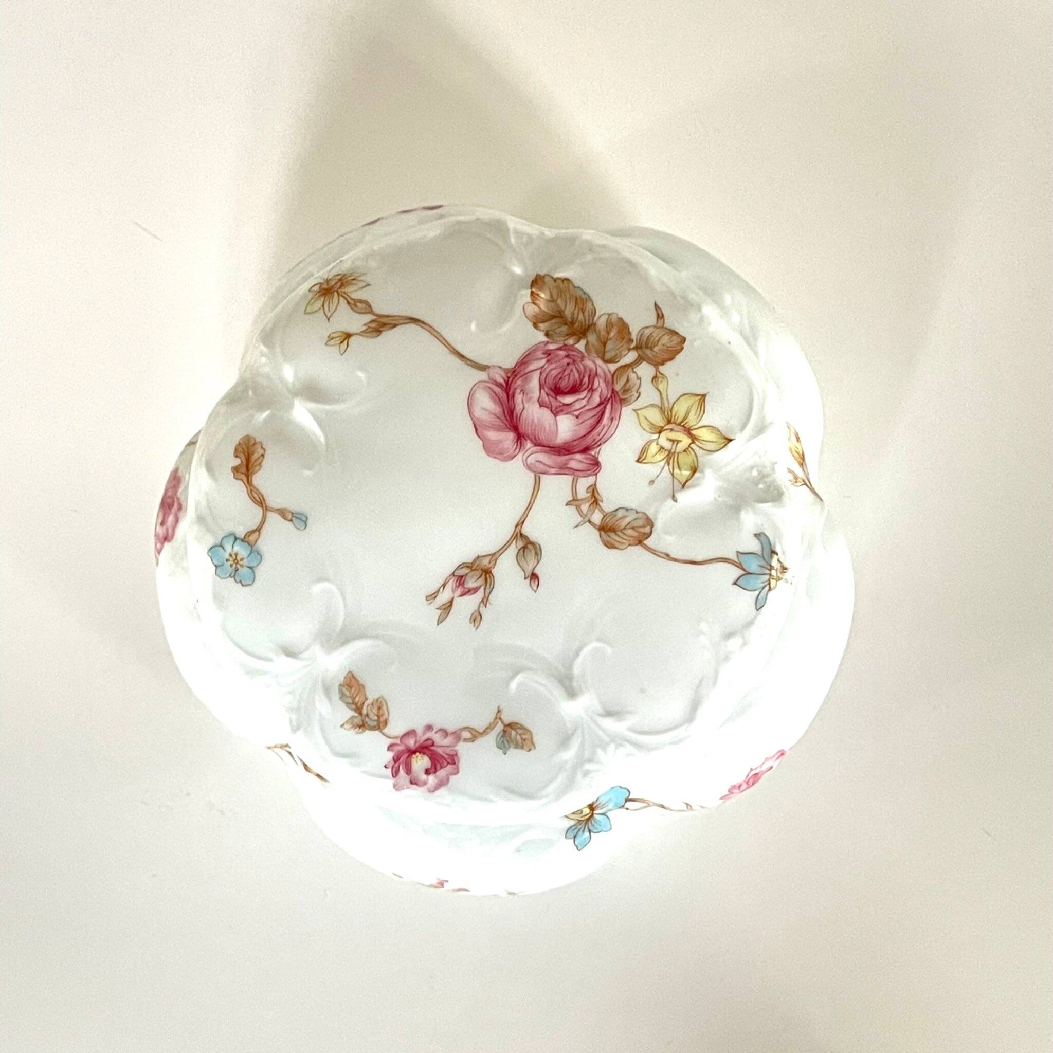 Porcelain Candy Box / Jewelry Box | Roses of France | Haviland