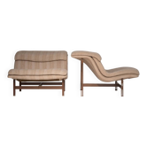 Chaises lounge Wave par Giovanni Offredi pour Saporiti, années 1970.