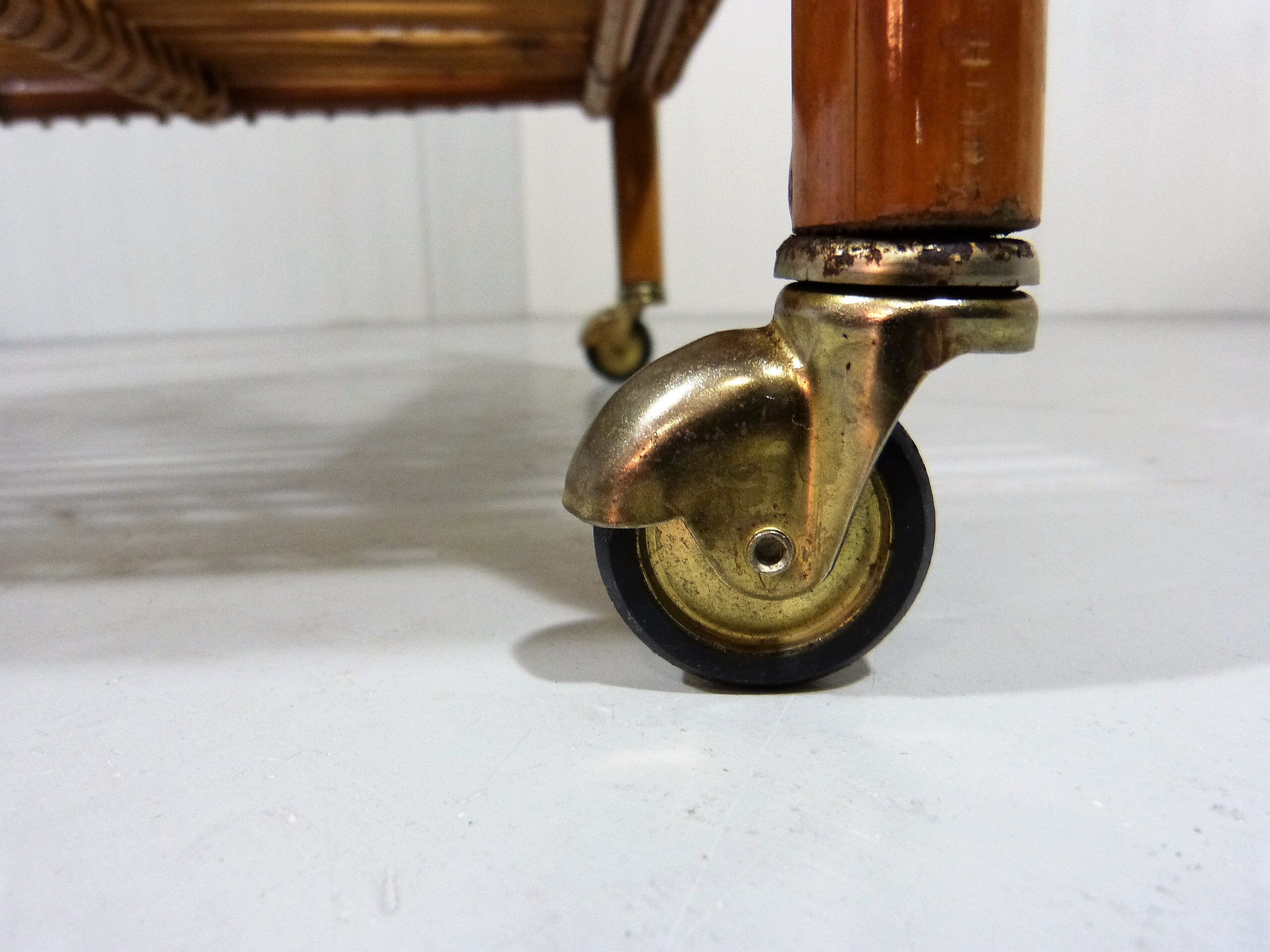 Rattan serving table 1950/60