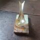 Porte-pipe en agate et laiton