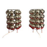 Set of 2 kare design lamps - bubble space age - chrome
