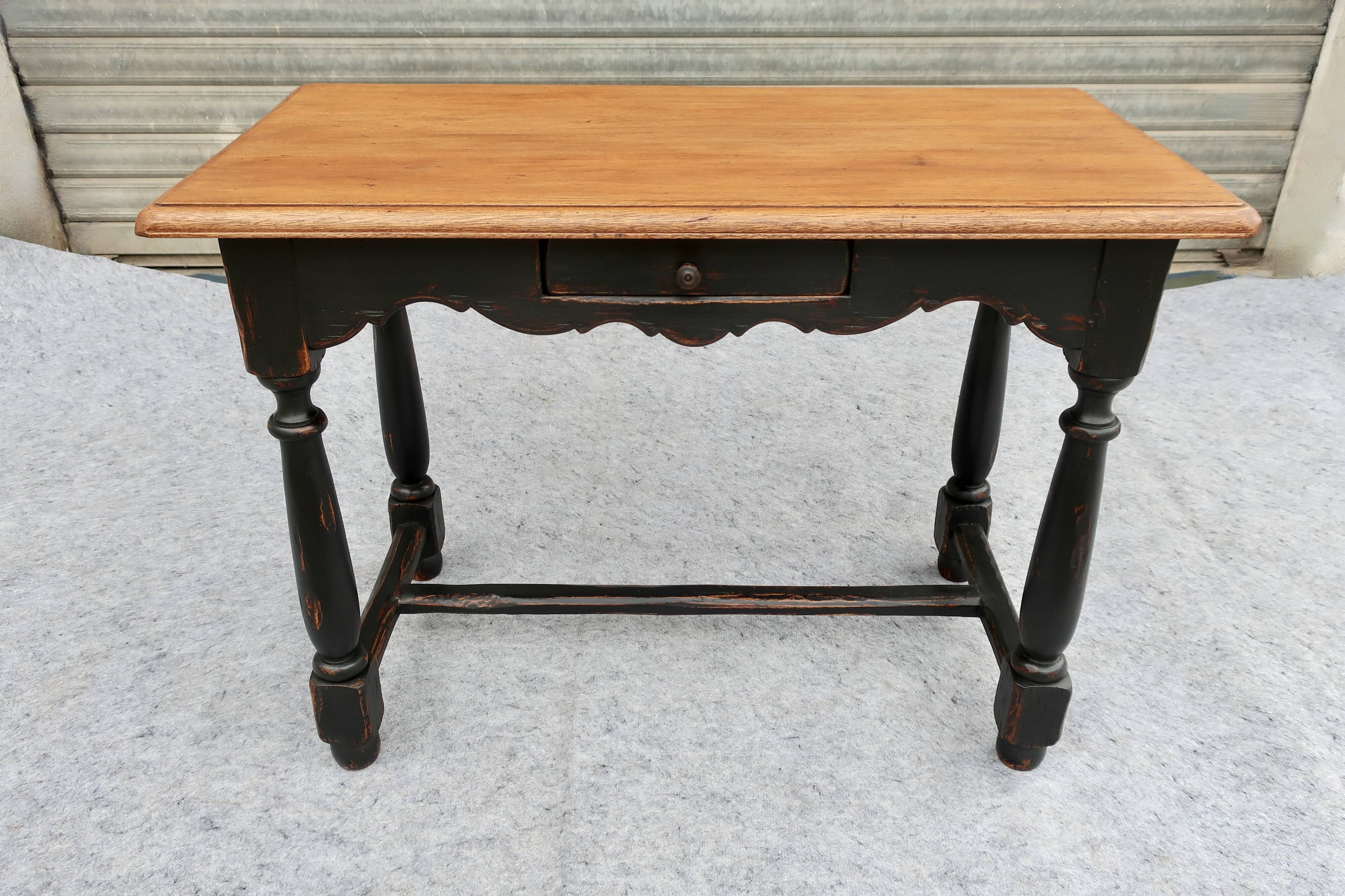 Table bureau vintage patinée