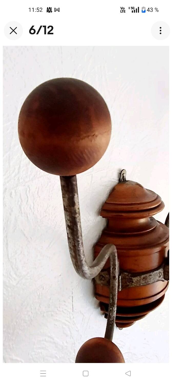 Bentwood/1900s style wall-mounted coat rack