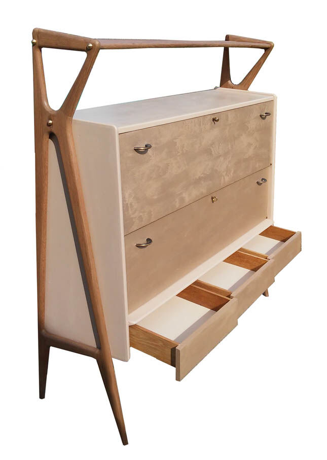 Vintage bar furniture by Louis Paolozzi for René Godfrid, 1950s