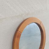 Round elm mirror, 80's