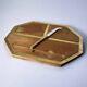 Brutalist cheese tray by David Marshall, wood & bronze, Spain, 1970s