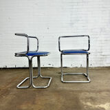Vintage tubular frame dining room chairs