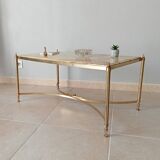 Neoclassical marble and brass coffee table 50s/60s