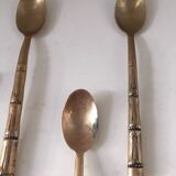 Set of 6 bamboo teaspoons, 1970