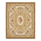 Handmade European Vintage Aubusson Kilim 269 cm x 338 cm