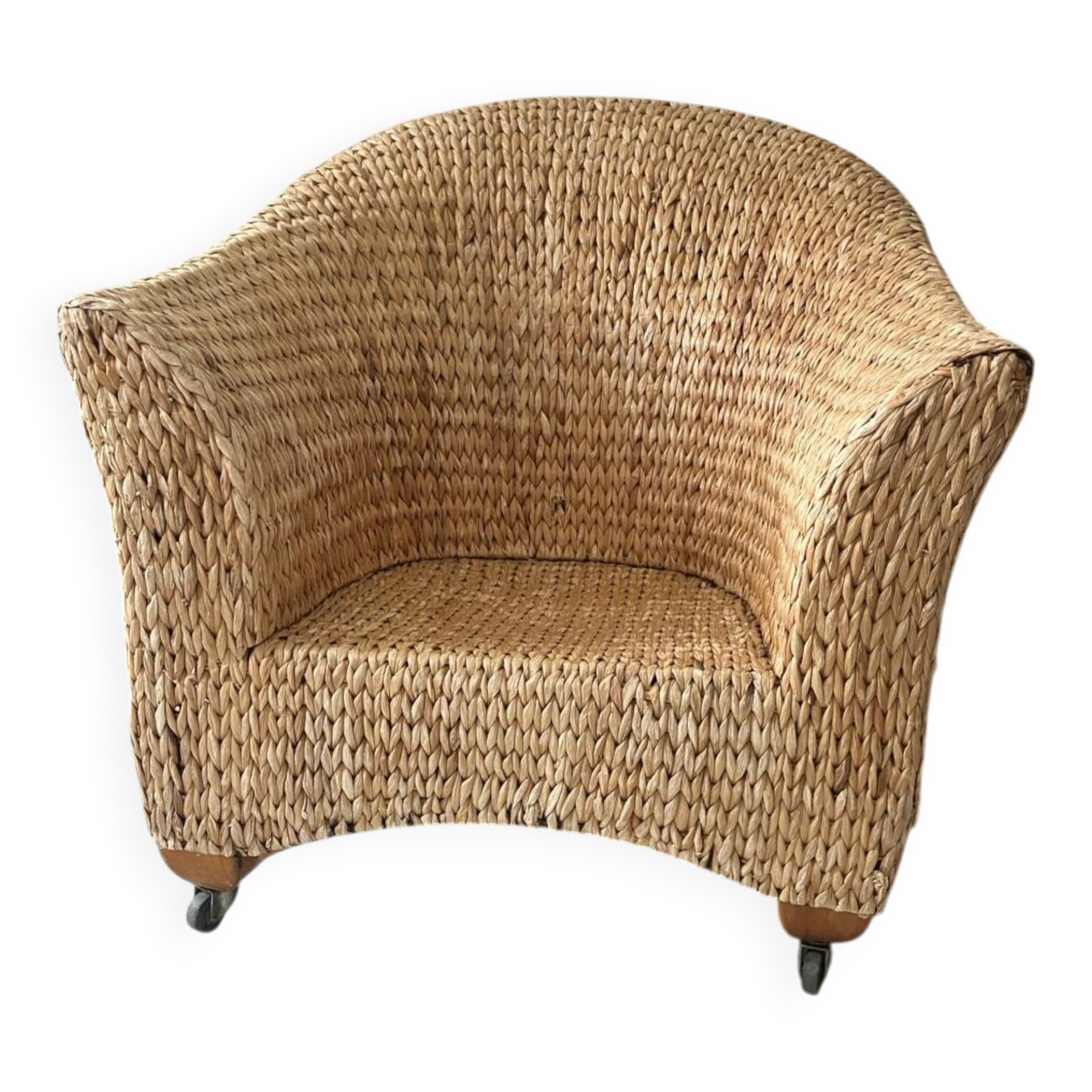 Chair made of woven banana leaves