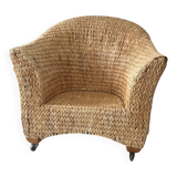 Chair made of woven banana leaves