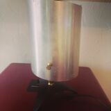 Bedside lamp desk guariche style rockabilly brushed steel 1960