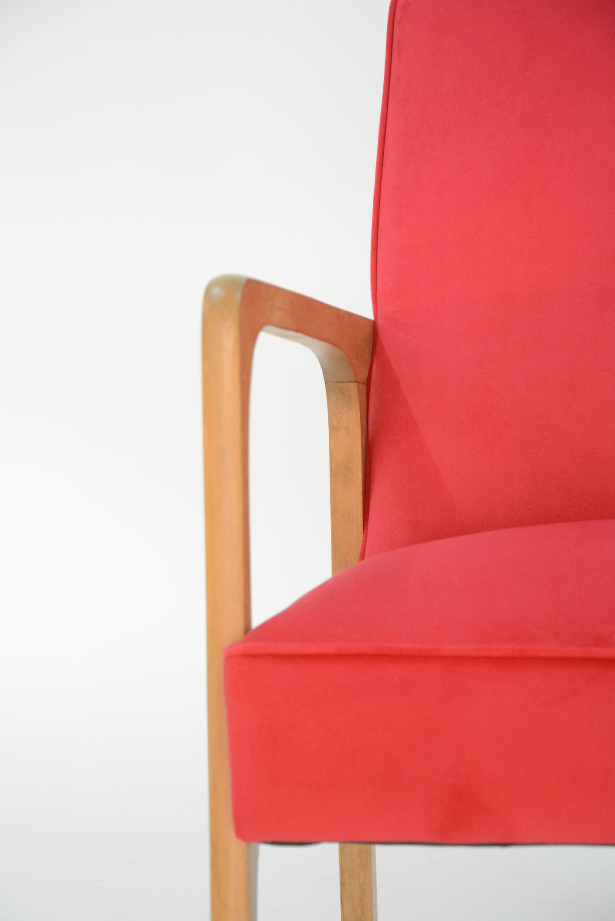 Fauteuil kadr framboise