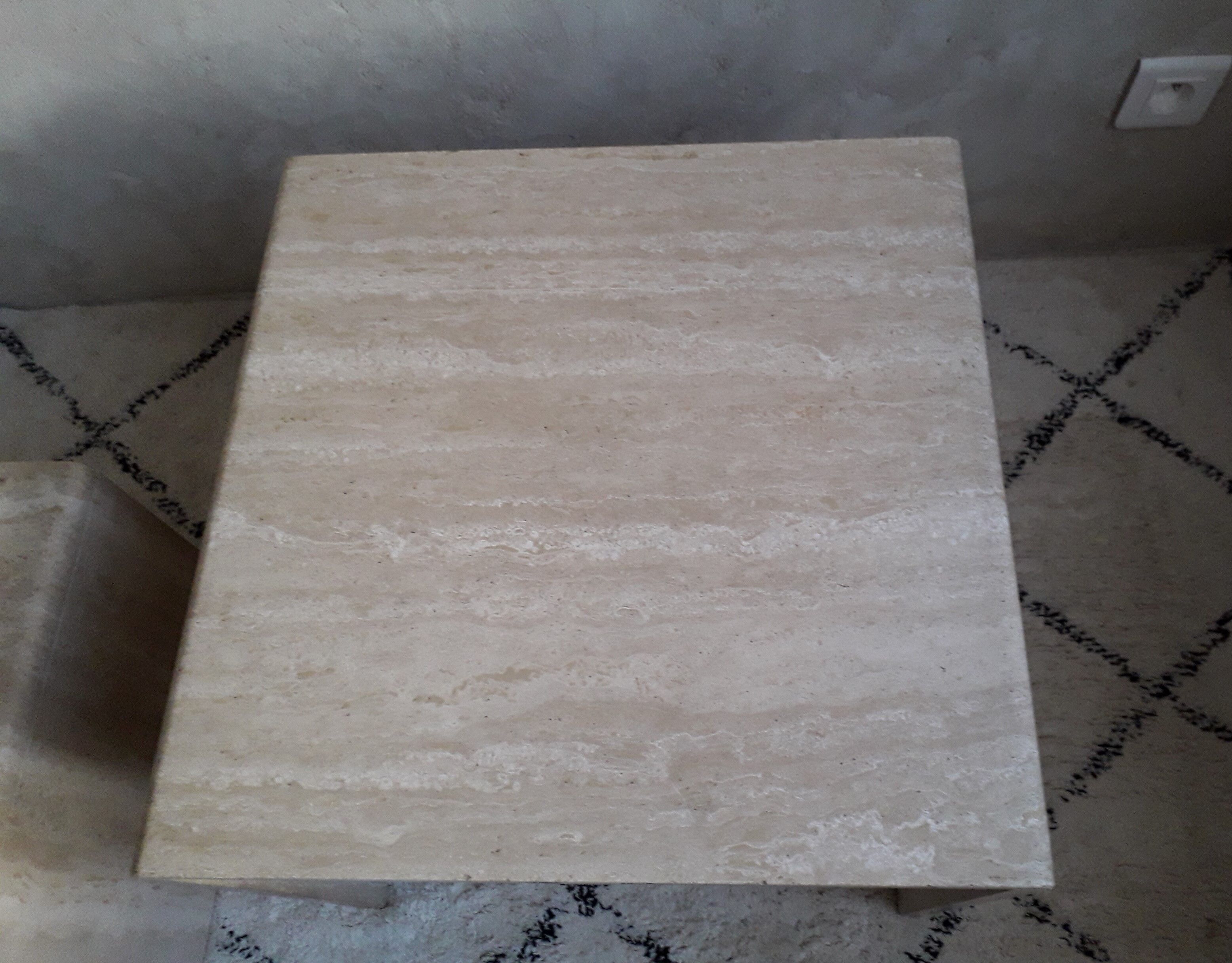 Travertine pull out tables