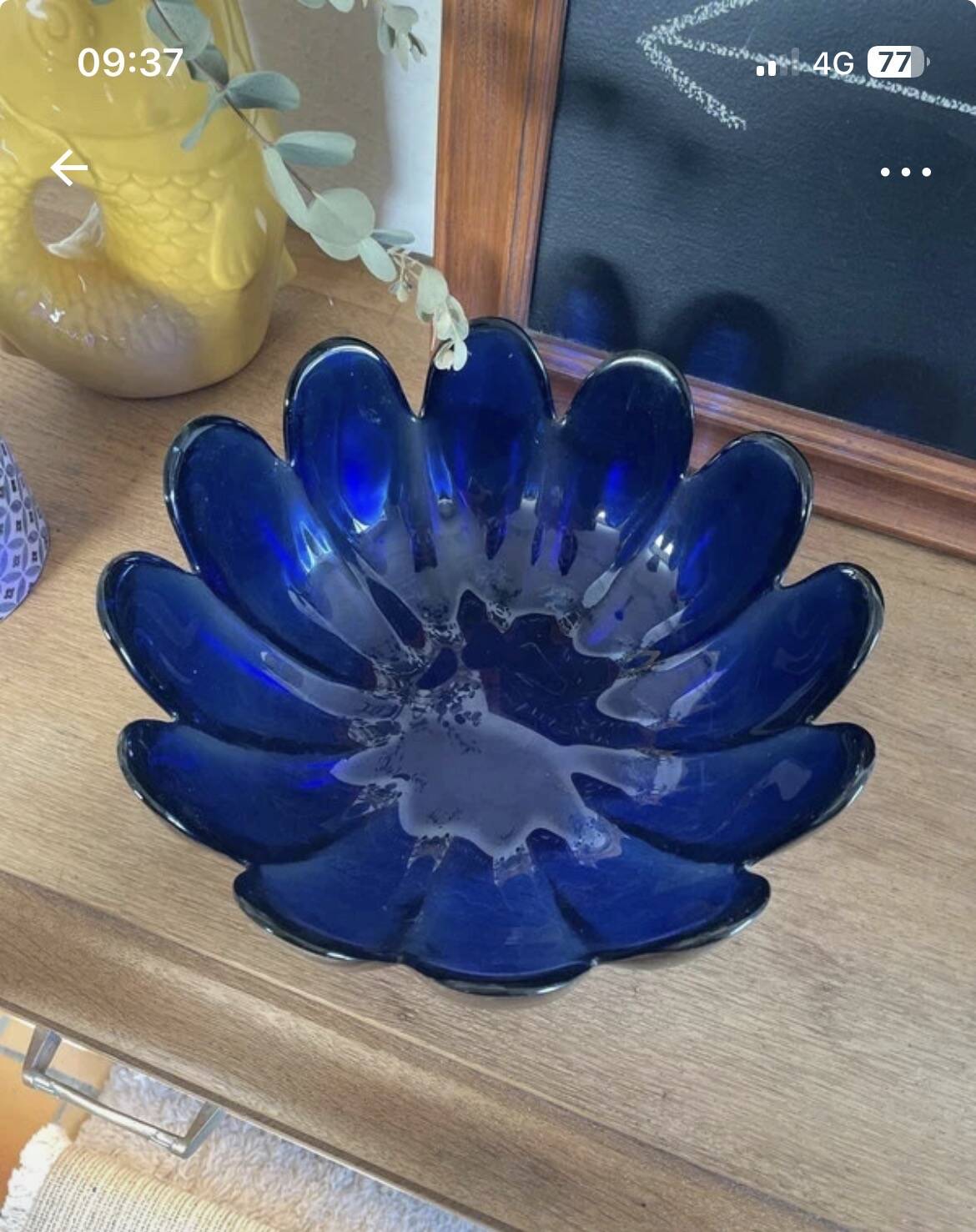 Cobalt blue Blenko bowl