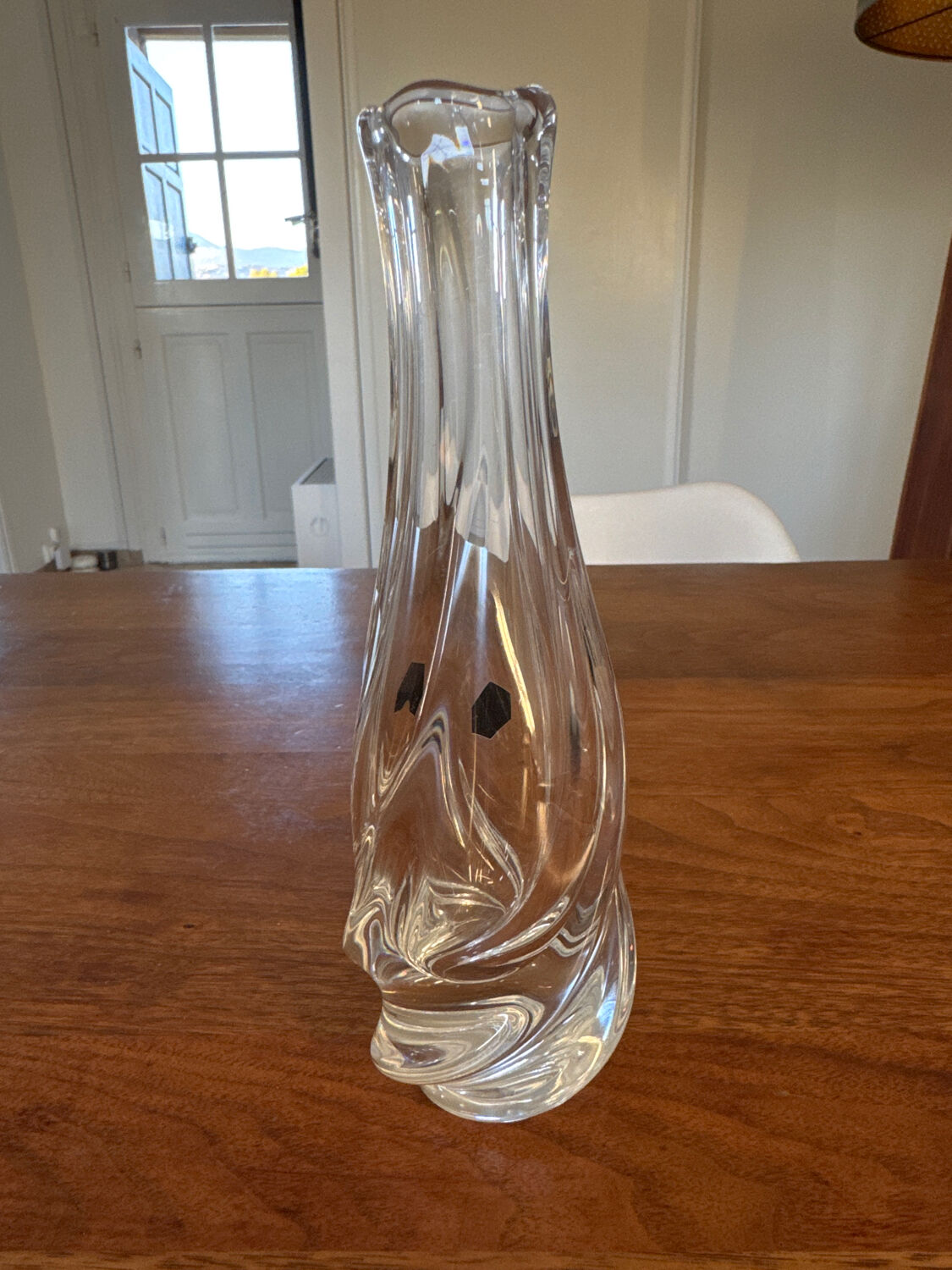 Saint-Louis crystal soliflore – Sculptural design – H 19.5 cm