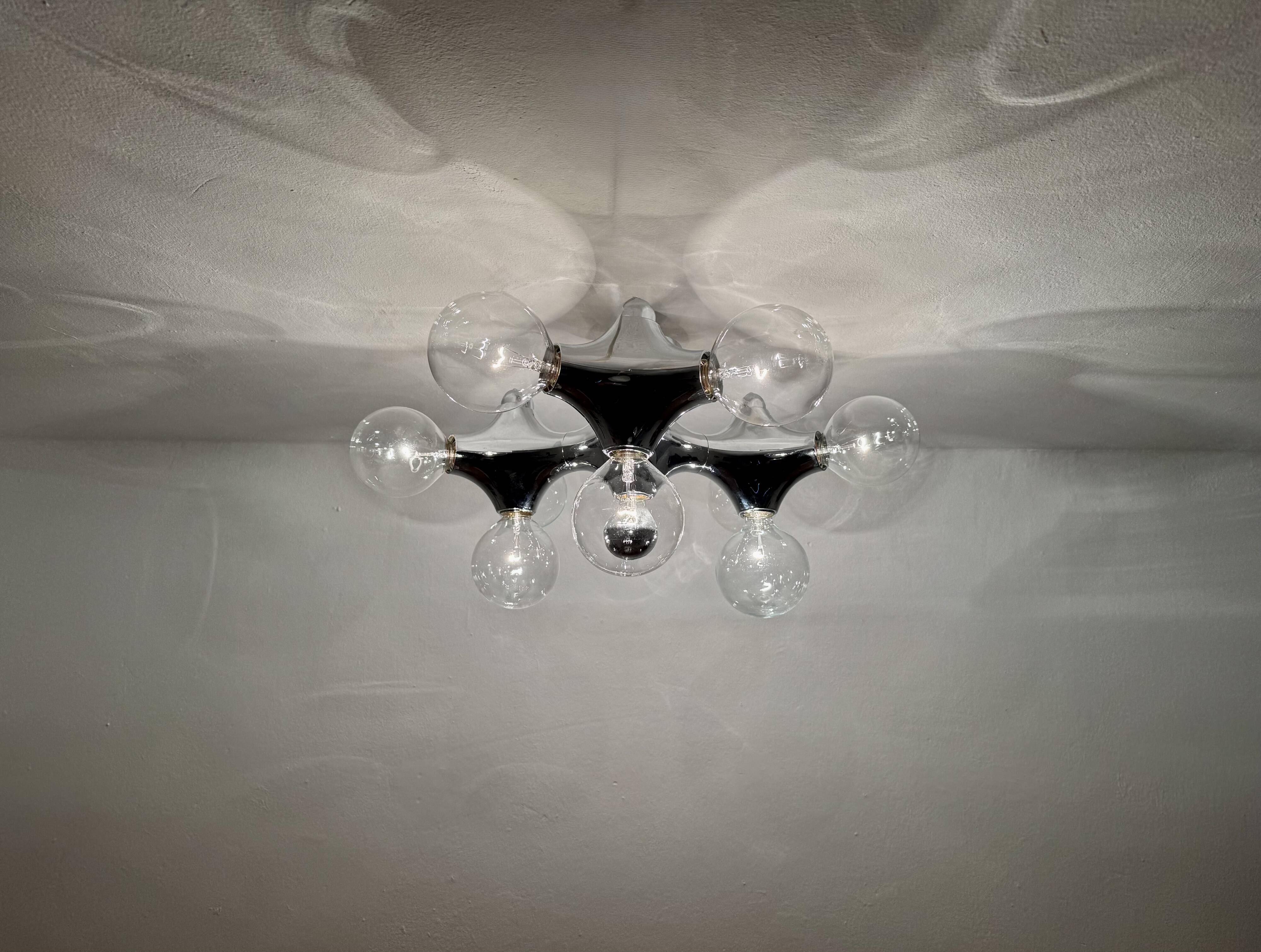 Plafonnier Spoutnik Gemini par Gebrüder Cosack