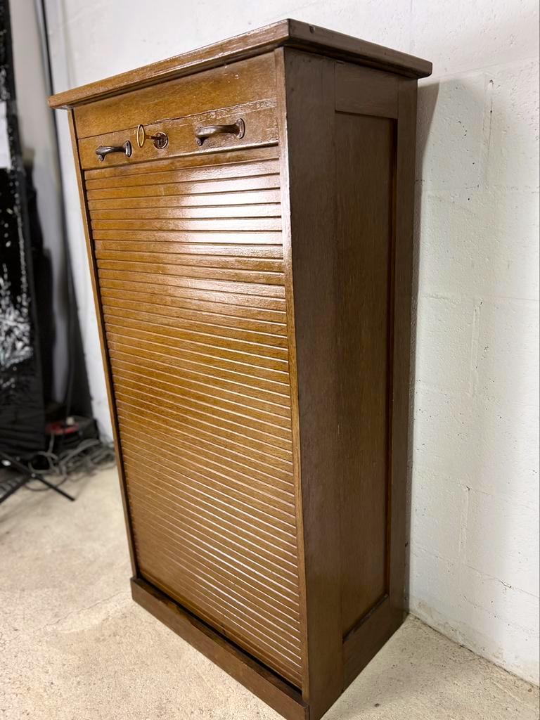 Vintage wooden filing cabinet / shutter cabinet / column cabinet