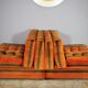 Striped armchairs, 1970s, set of 3