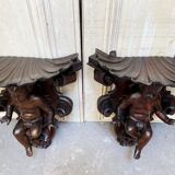 Pair of console sconces with putti of the Napoleon III period