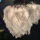 Lustre suspension en verre fleur vintage