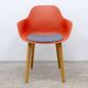 4-legged chair CRASSEVIG Pola Round Red / Grey