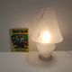 White Murano Glass Table Lamp with a Pink Marble Effect, Italy