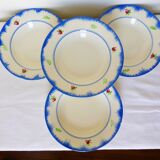 4 deep plates from Gien, Bagatelle model 210746