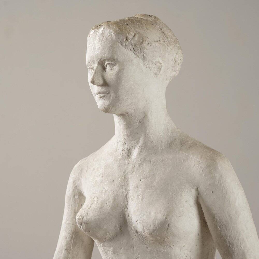 Gertrude Bret, Woman Sitting, 1900s, plaster sculpture