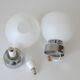 2 appliques, plafonniers en verre opalin